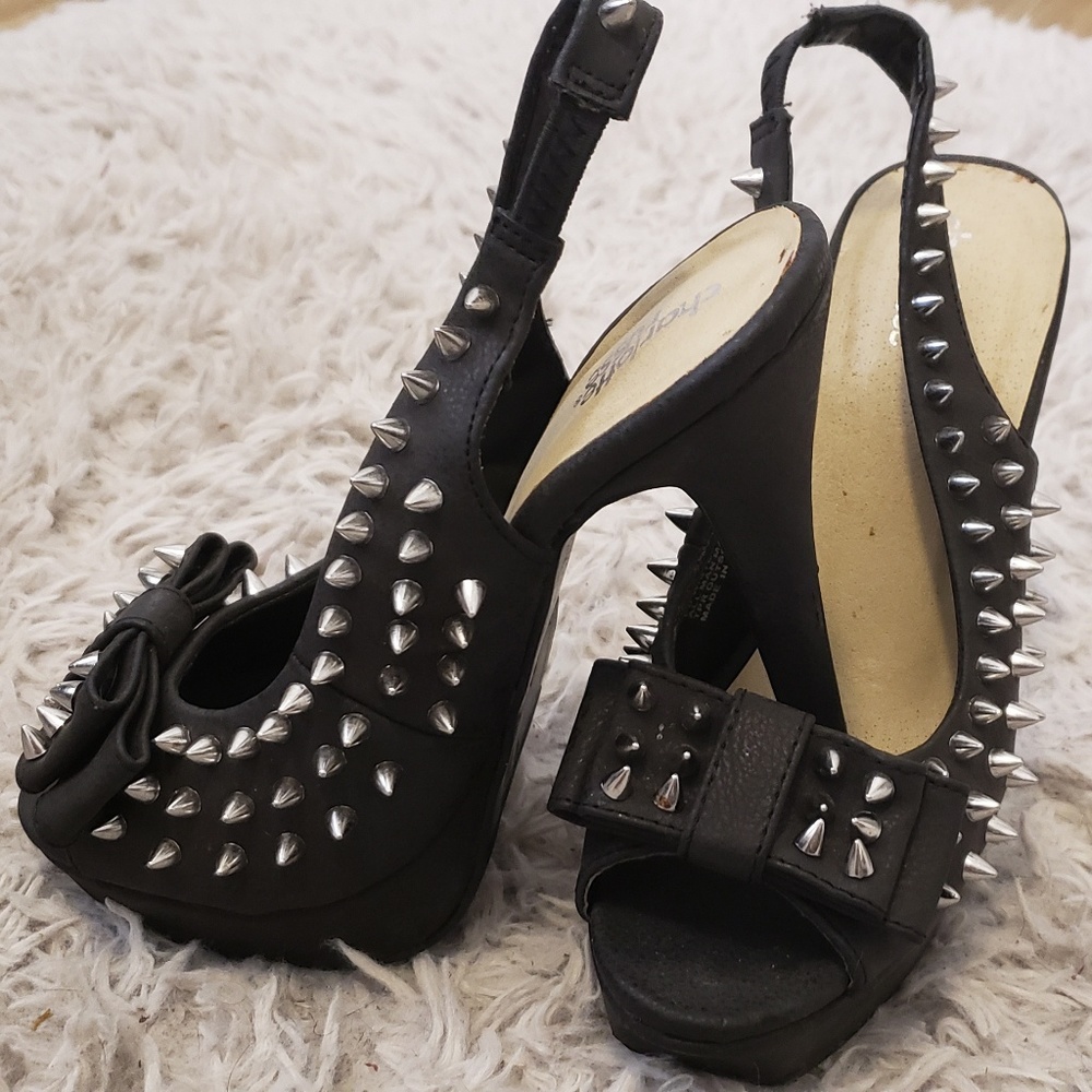 5" Charlotte Russe Spiked Slingbacks